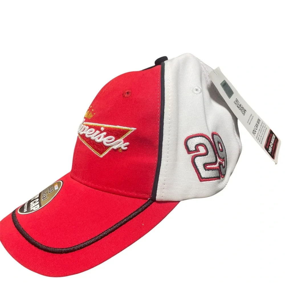 NASCAR 2013 Budweiser Kevin‎ Harvick 29 RCR Pit Cap Hat  Red White